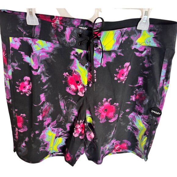 Oakley Hydrolix Performance Fit Floral Splash 19" Boardshort Size 32 NWT $55 Poc - Picture 6 of 6